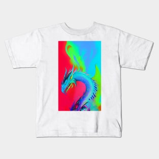 Popculture Popart Trippy Dragon Kids T-Shirt